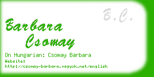 barbara csomay business card